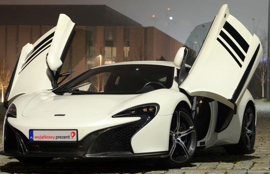 Mclaren 650S, tablica rejestracyjna wyjątkowy prezent, koloru białego