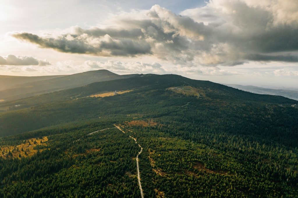 Widok z lotu ptaka na Pieniny